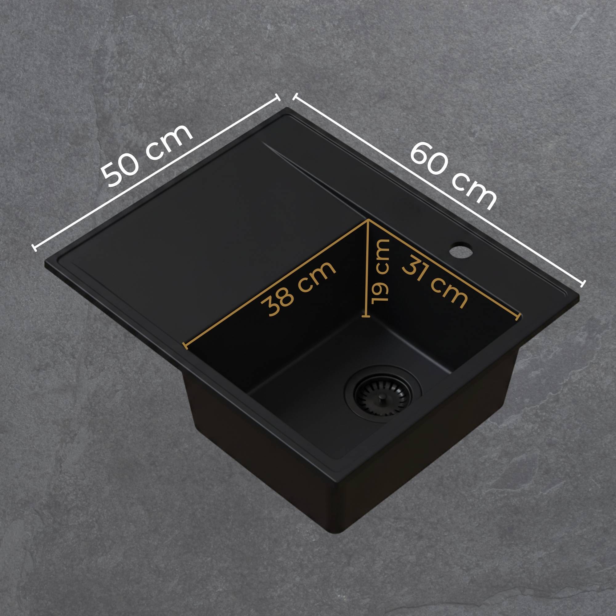 Zlew granitowy STILO 1KKO